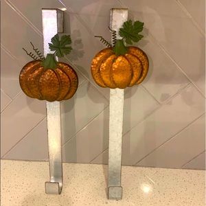 Pumpkin Wreath Hangers -Set of 2
